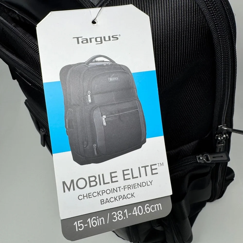 Targus‎ Mobile Elite Checkpoint-Friendly Laptop Backpack Black 15-16in TBB617GL